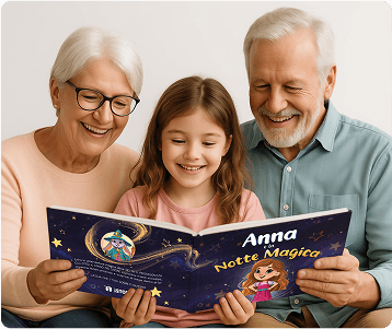 Famiglia con libro Anna