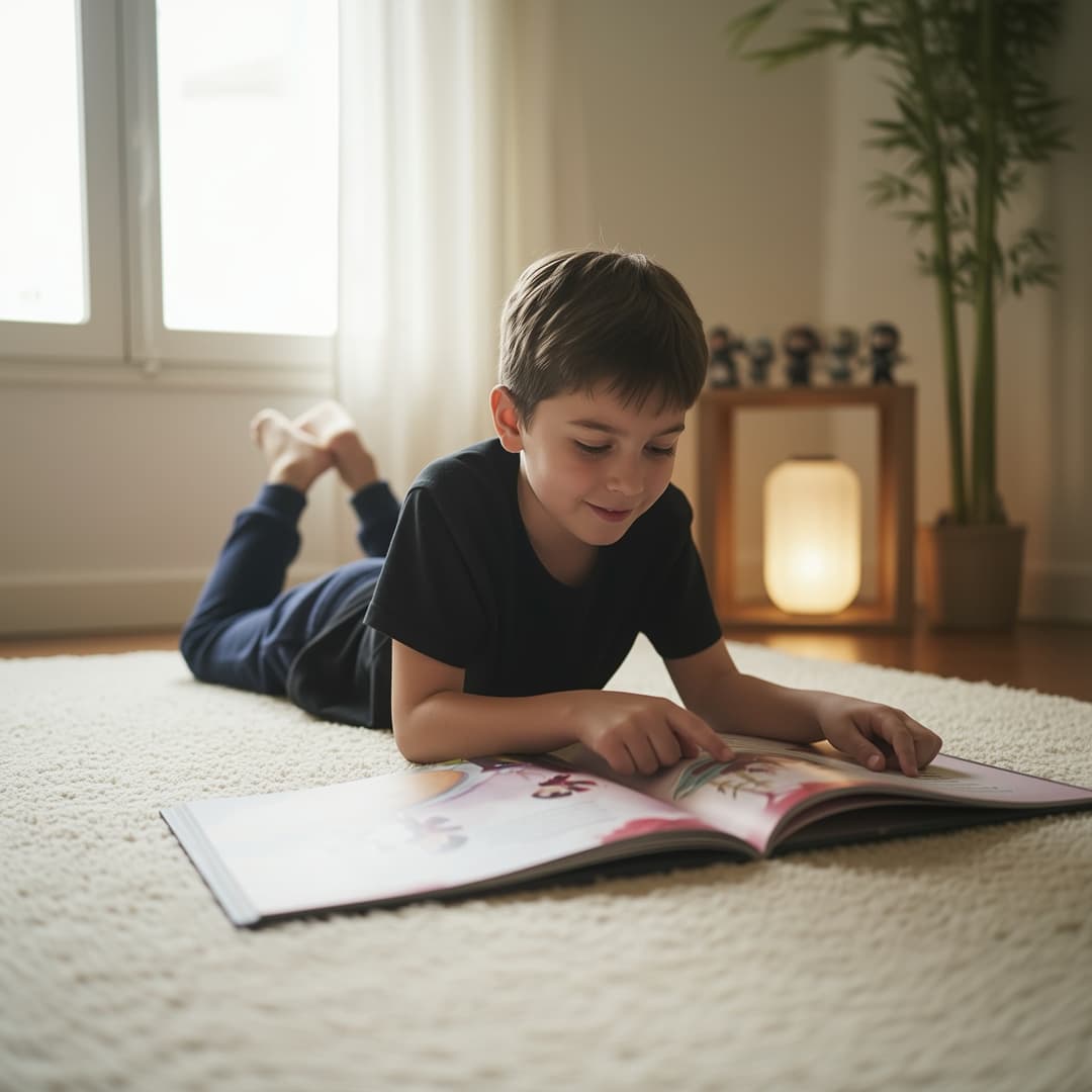 Famiglia con libro Isabella