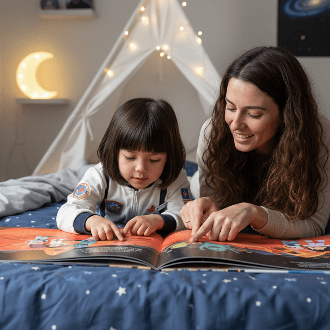 Famiglia con libro Romeo